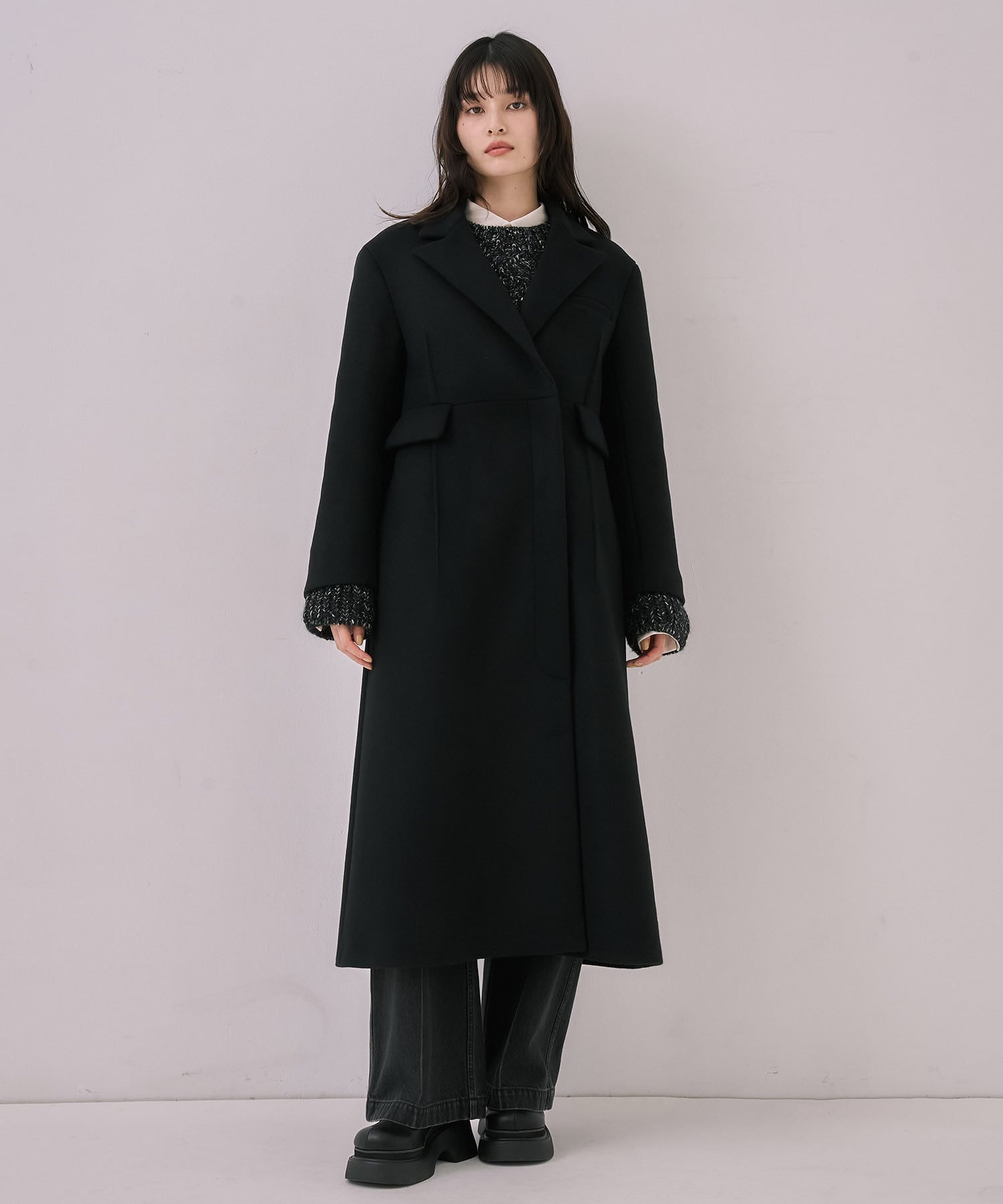 残りわずか〉マキシチェスターコート(1 BLACK): : ウィメンズ｜UNITED