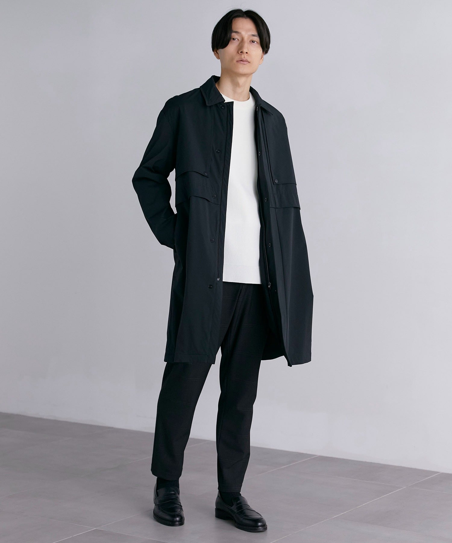 タクティカル ステンカラーコート(1 BLACK): : メンズ｜UNITED TOKYO