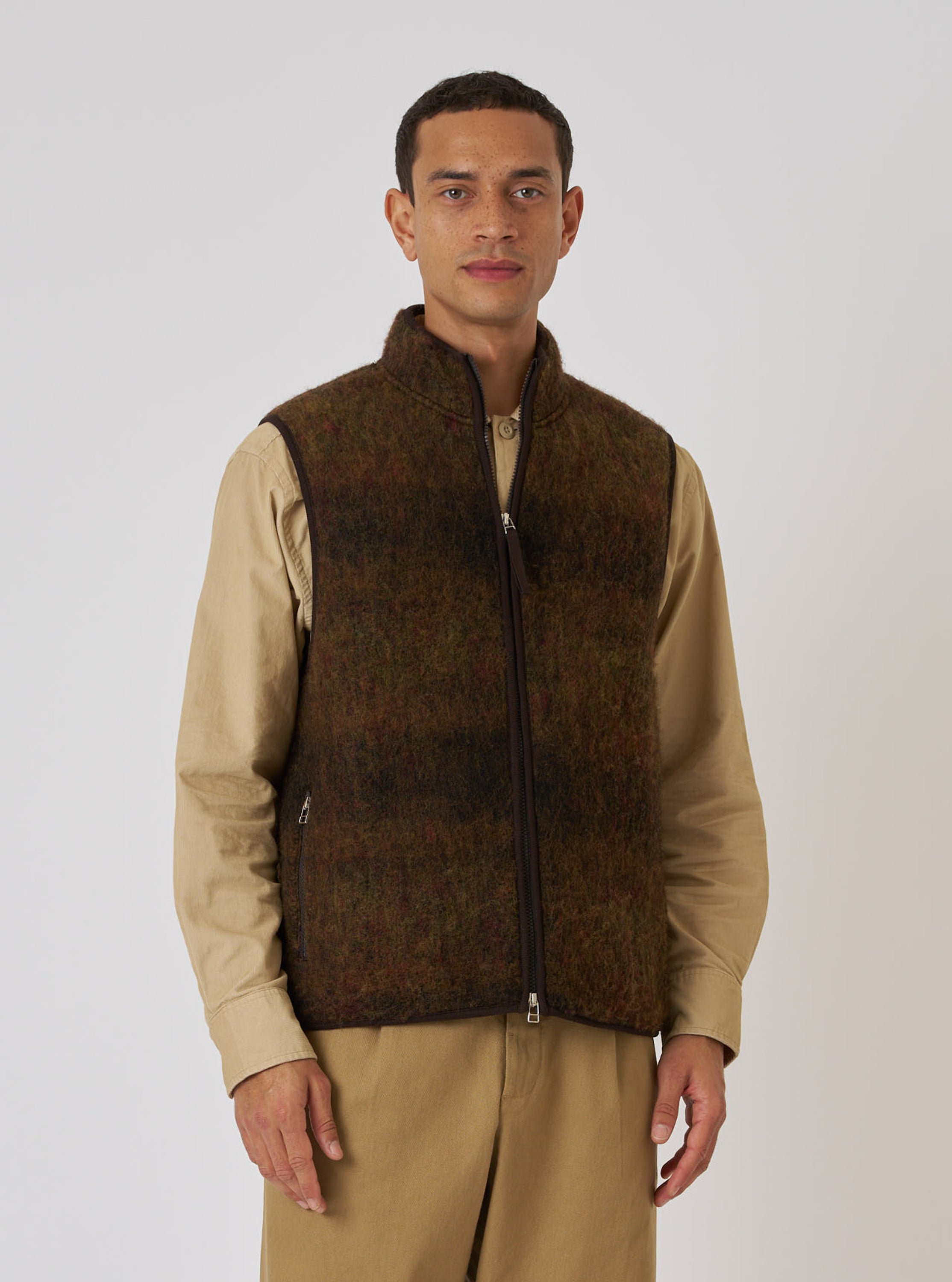 Men's Brown Alps Fleece Climbing Gilet – Universal Works