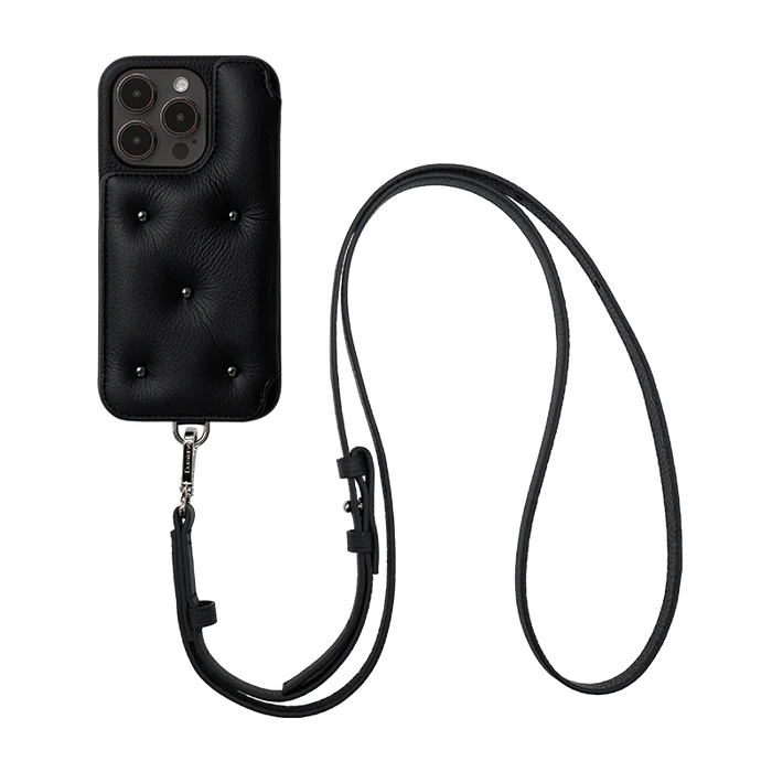 受注発注】DEMIU BALLON CINQ iPhone スマホケース レザー ブラック