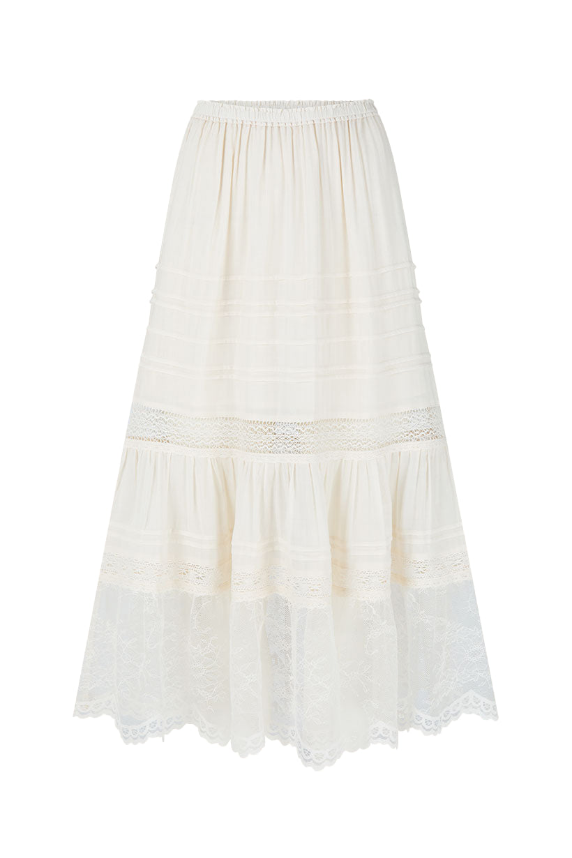 Teodora Lace Midi Skirt – SPELL - USA