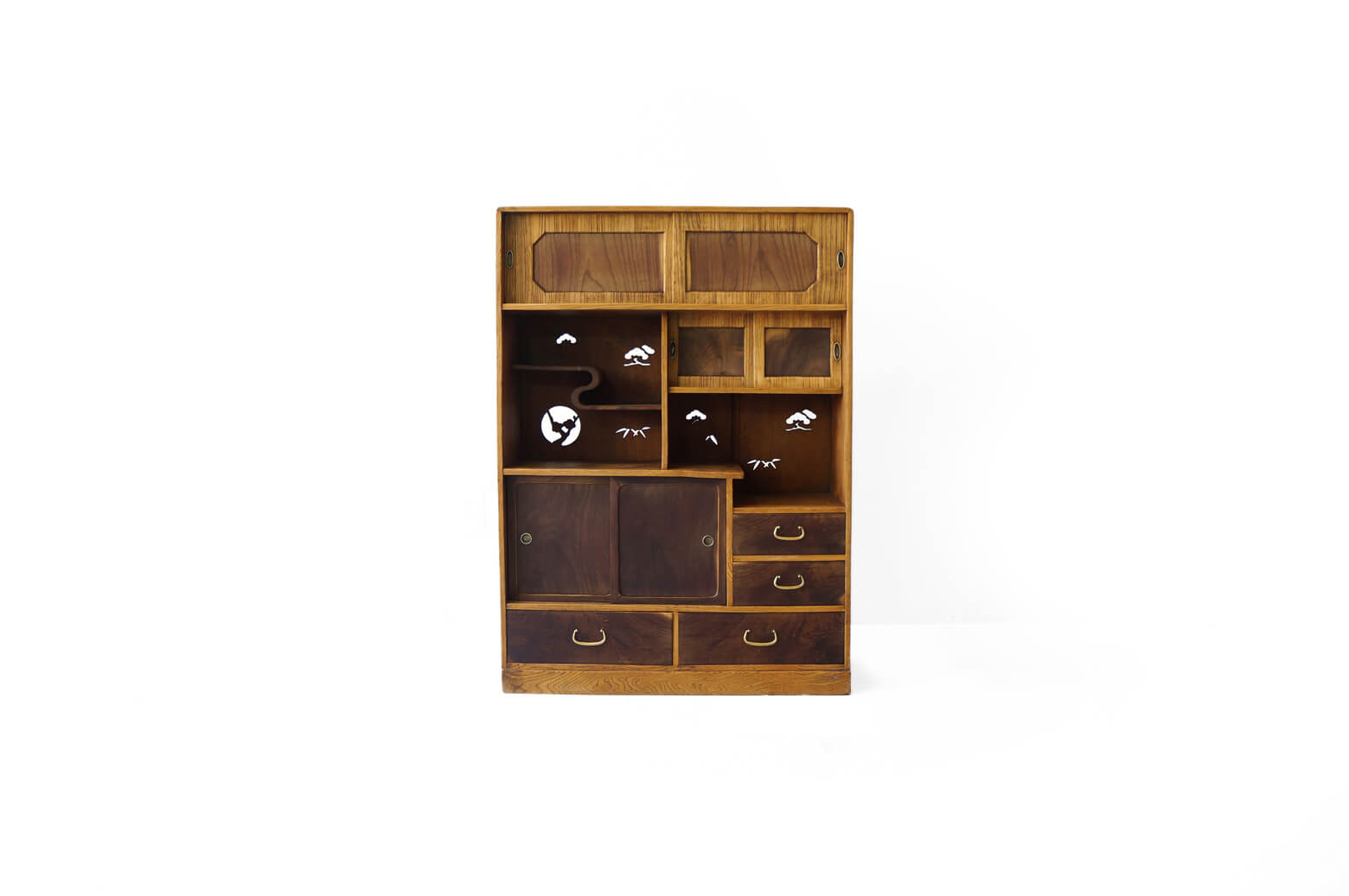 昭和レトロ 茶箪笥 和棚 シェルフ / Japanese Retro Wooden Shelf