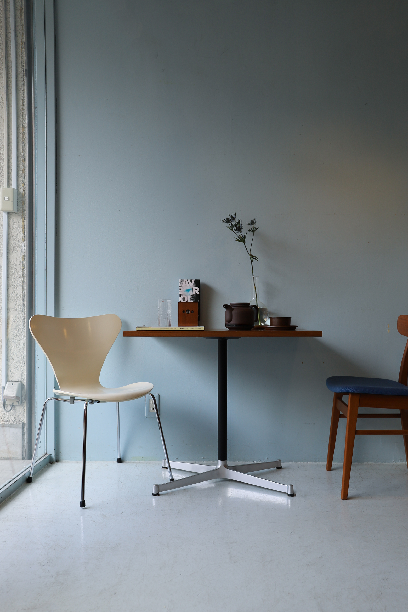 グリニッチ オリジナル カフェテーブル チーク材 ダイニング シンプル