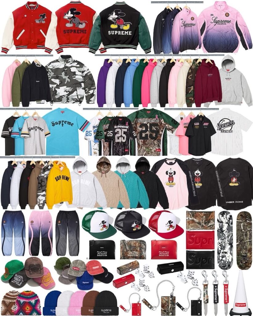 Supreme x NUMBER (N)INE x Mickey Mouse 25FW Week8 が国内10月18日に