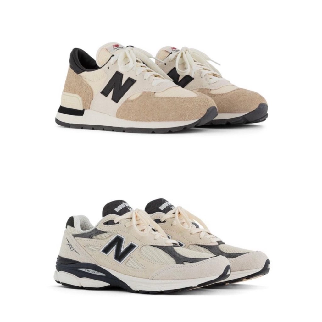 New Balance 990v1 & 990v3 Made in USA “Moonbeam” by Teddy Santisが
