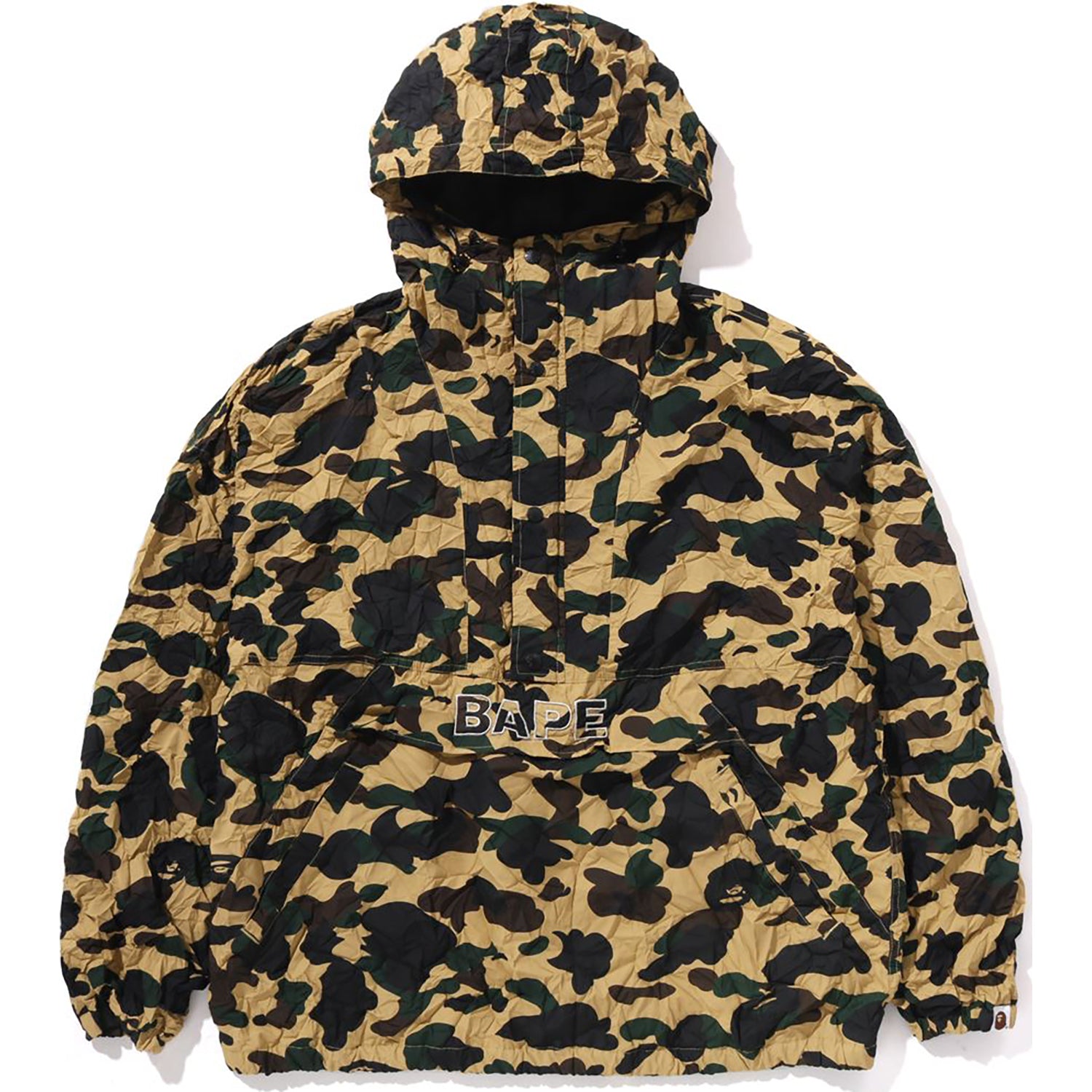CRINKLE EFFECT 1ST CAMO HALF ZIP HOODIE JACKET MENS – us.bape.com