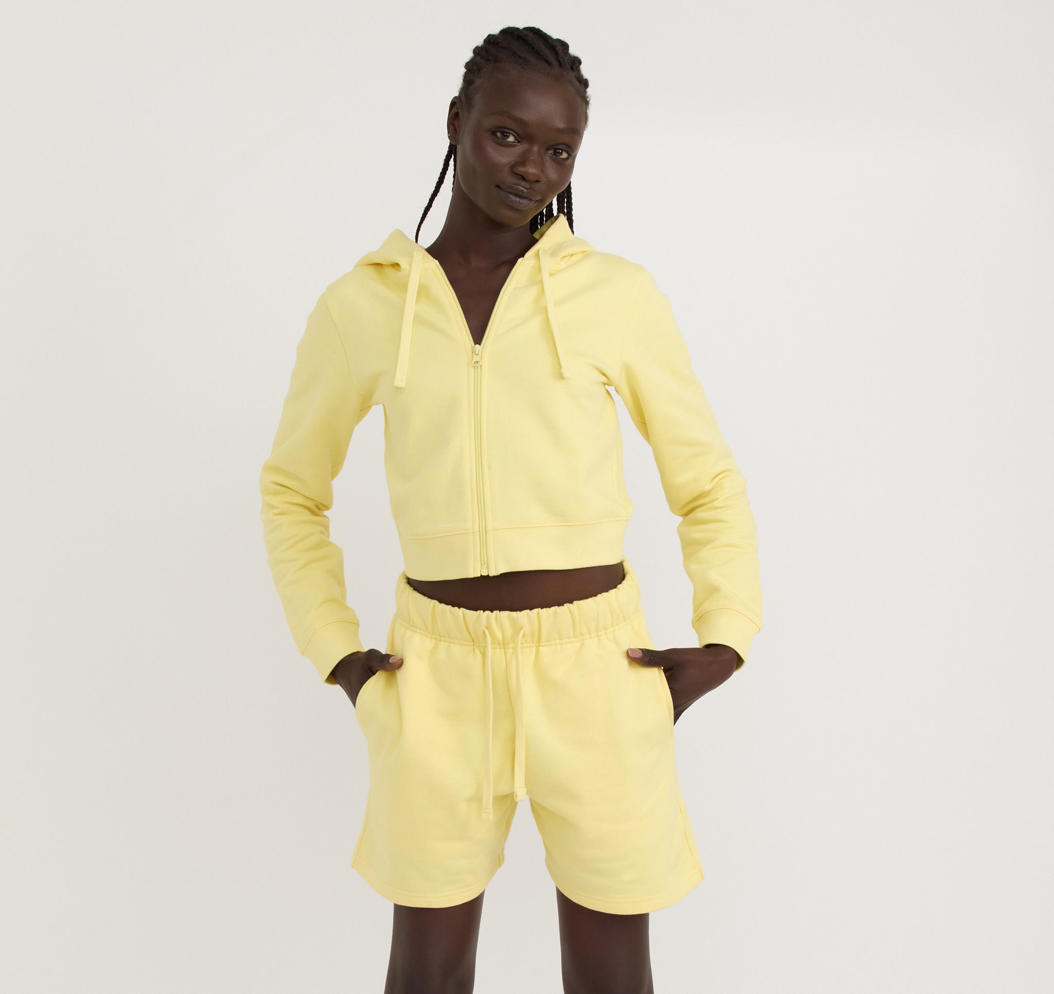 Weekend Crop Zip Hoodie | Only $ 66 | Organic Basics