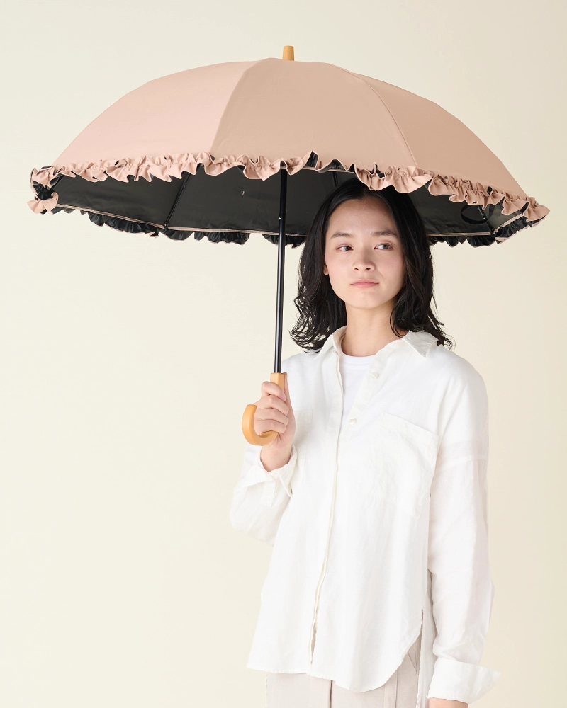 2段折 フリル / | 完全遮光日傘｜サンバリア100