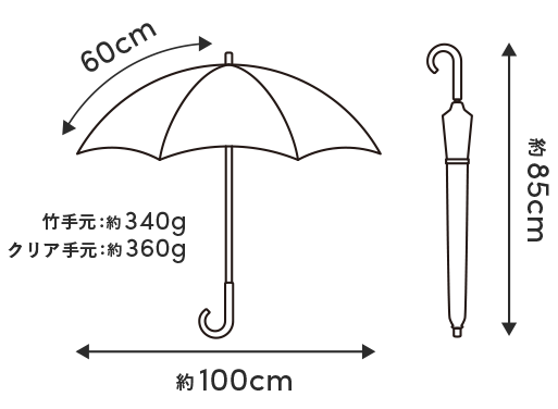 Lサイズ / 白黒ストライプ | 完全遮光日傘｜サンバリア100