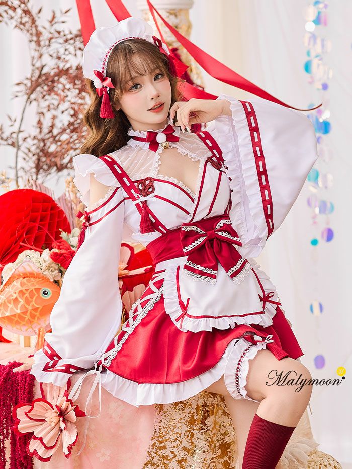 8点セット】Malymoon マリームーン スイートシアードット巫女メイド