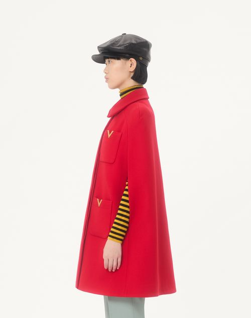 ドリルダブル ケープ for ウィメンズ インチ レッド | Valentino JP