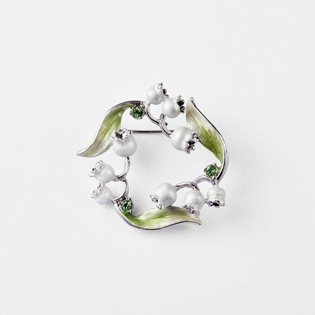 VBRV3149__W2 すずらん リースブローチ｜ブローチ｜ヴァンドーム