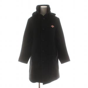 ウールモッサシングルコート ロング丈 フード ウール アウター 34 XS