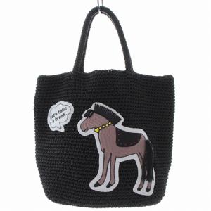 コードバッグ 馬 フリンジ ハンドバッグ 黒（2023/04/18買取