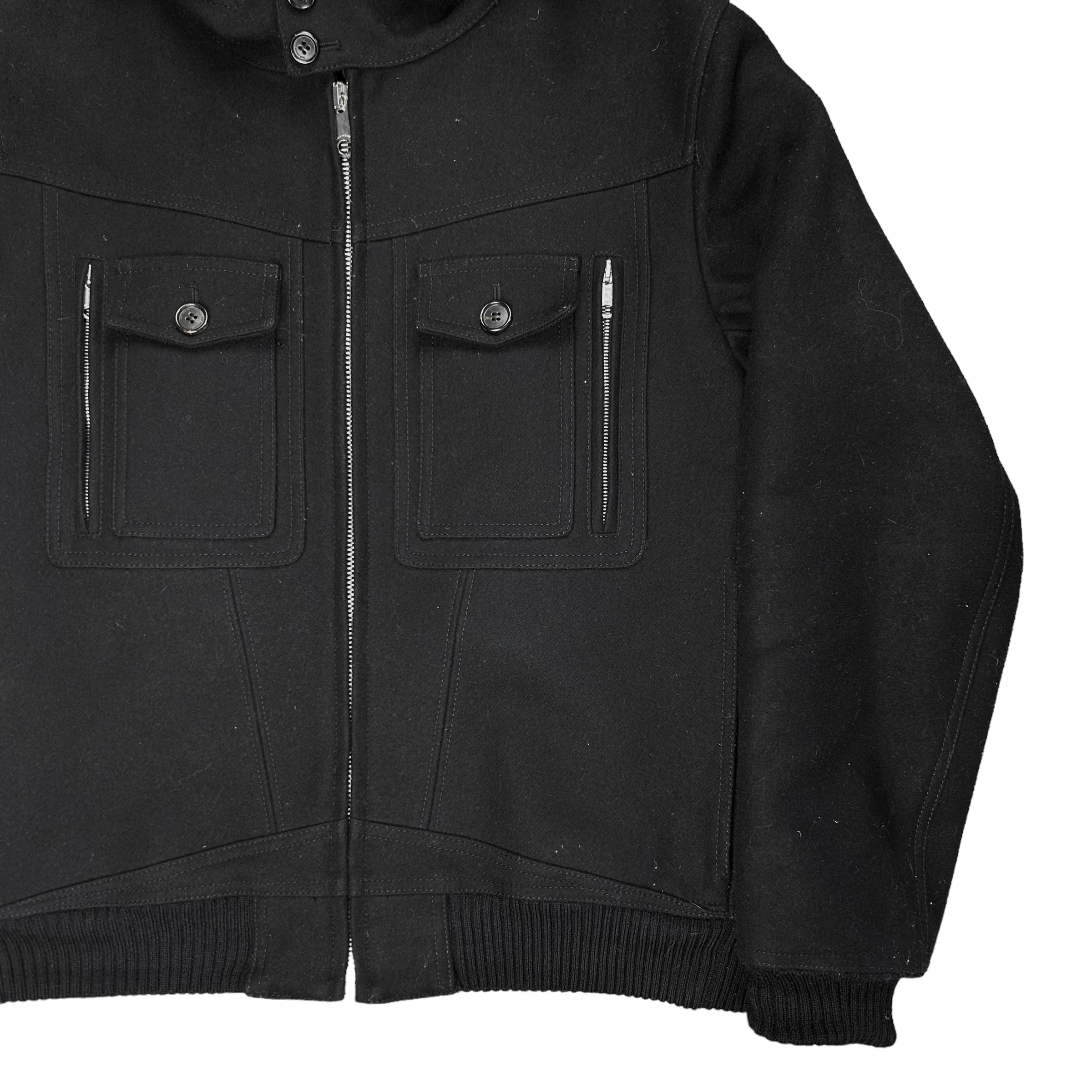 Dior Homme Hooded Wool Bomber Jacket - AW08 – Vertical Rags