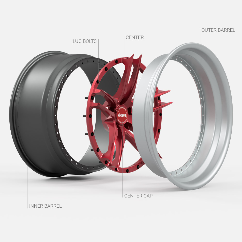 Vicrez VXF 3-Piece Forged Wheel vzw1018