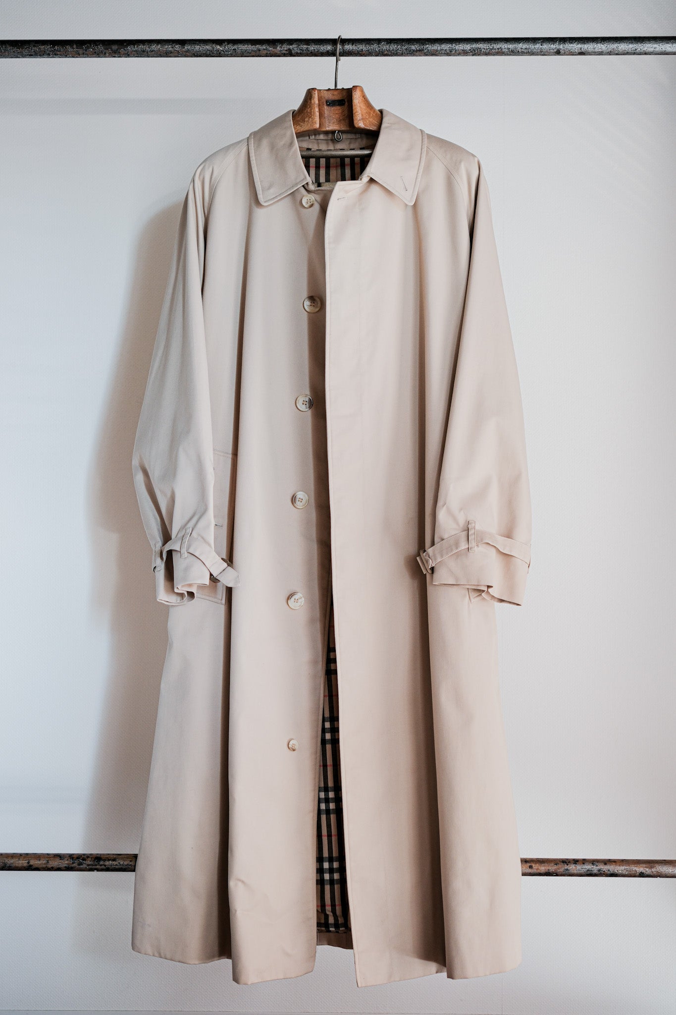 80's】Vintage Burberrys Single Raglan Rider Coat Size.52RL