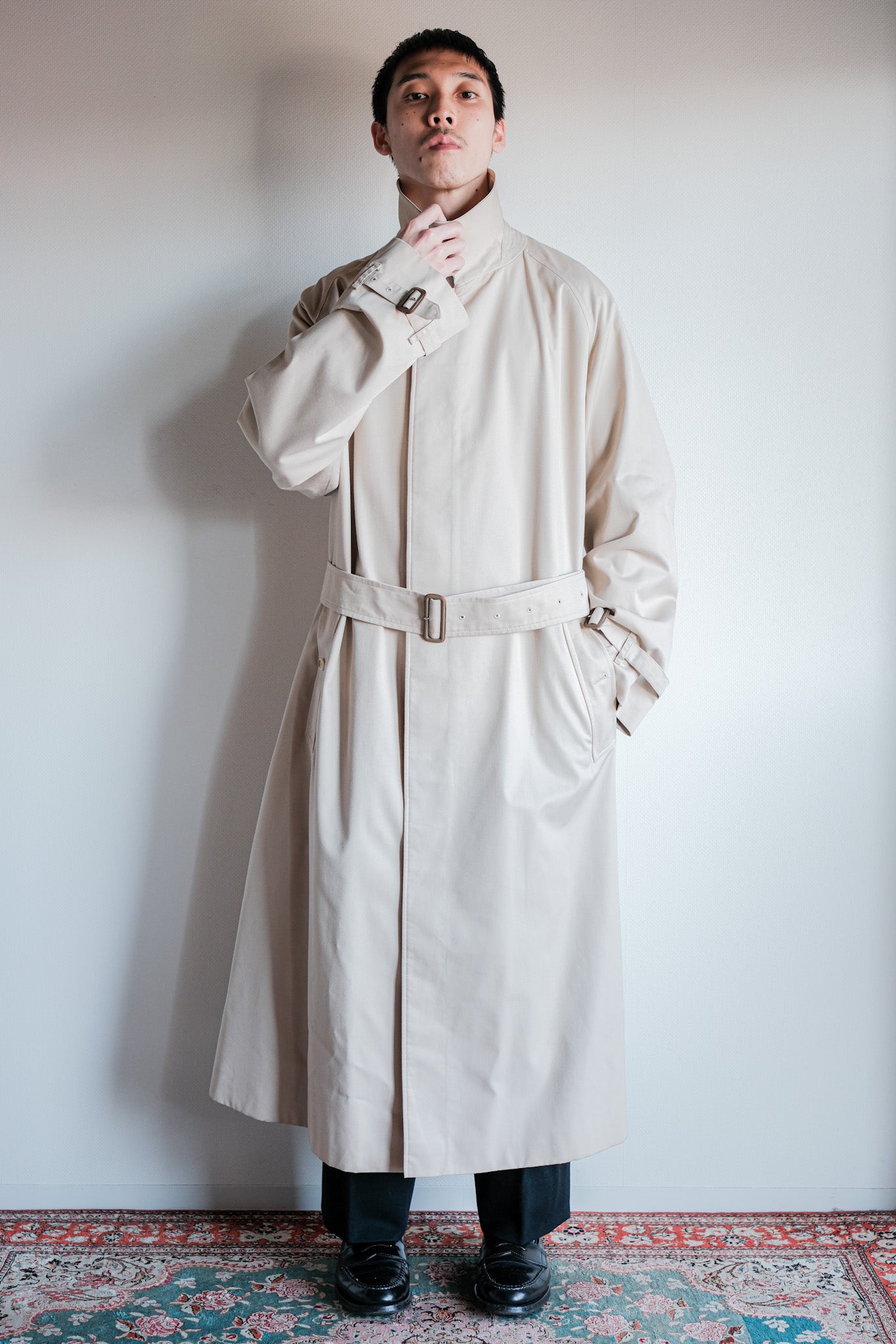 80's】Vintage Burberrys Single Raglan Rider Coat Size.52RL