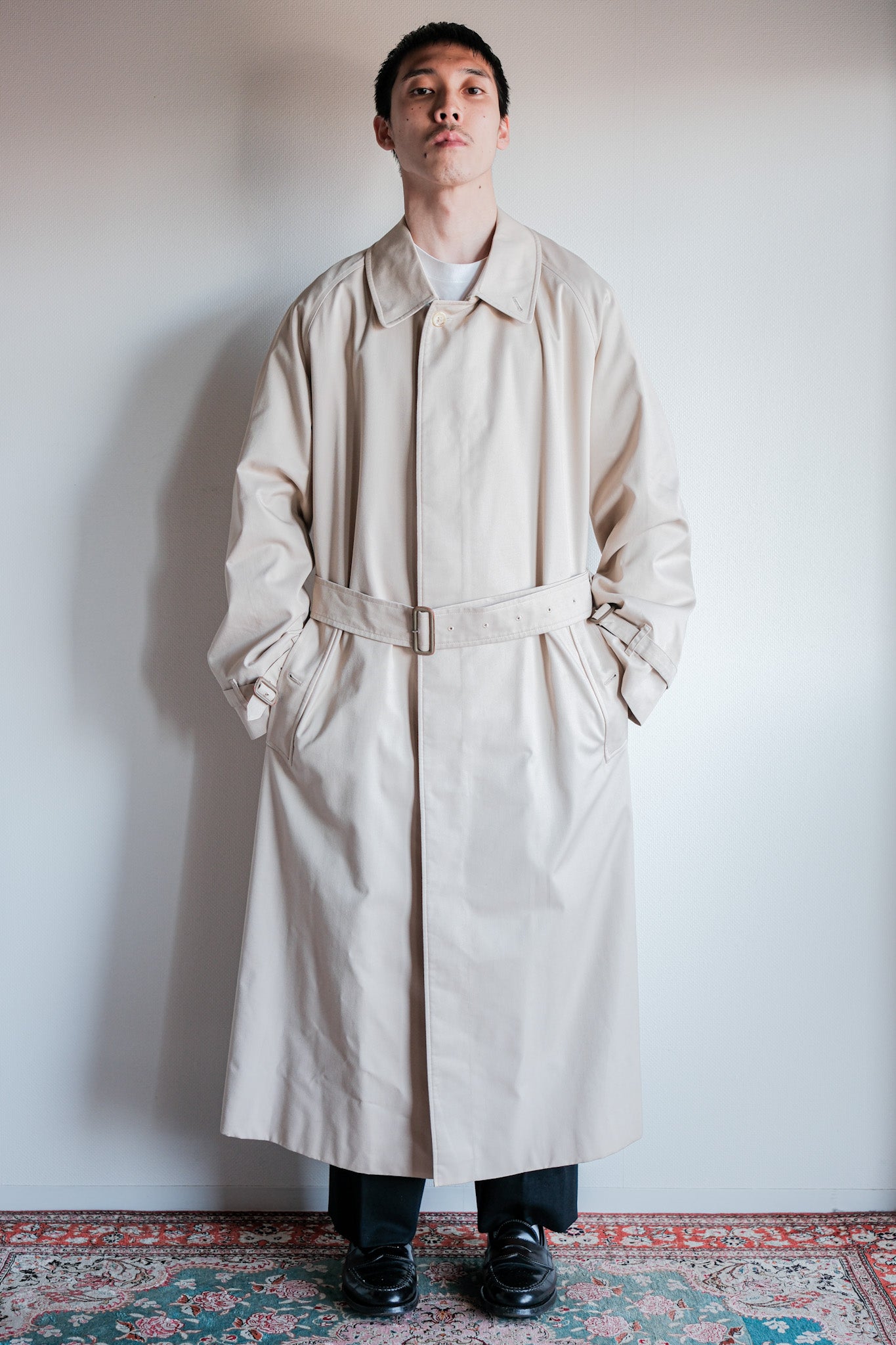 80's】Vintage Burberrys Single Raglan Rider Coat Size.52RL
