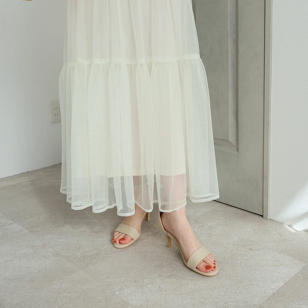 6.5cmヒールストラップシンプルキレイめサンダル ｜靴・レディース