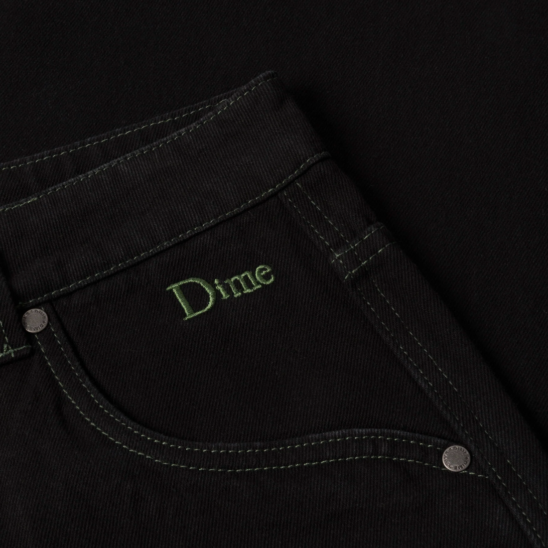 Dime】Baggy Denim Pants - Black