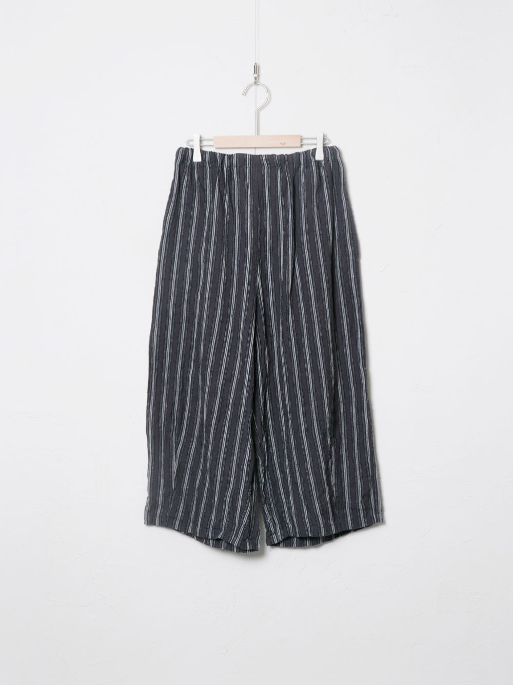 Twist Linen Stripe イージークロップドパンツ | ITEM | Vlas blomme
