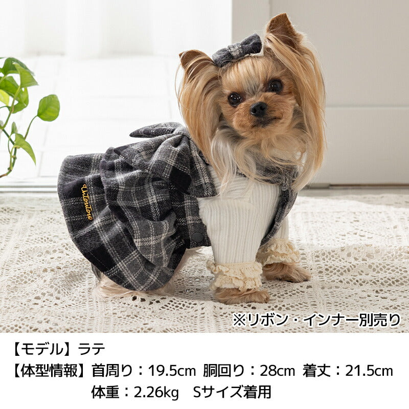 チェック柄サロペットスカート XS/S/M/L/XL/XXL Un TouTou