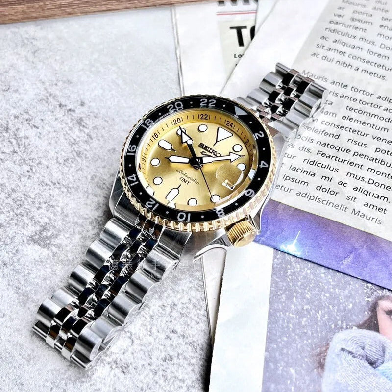 セイコー 5 スポーツ GMT 自動巻き 70周年記念 台湾限定版 ゴールド