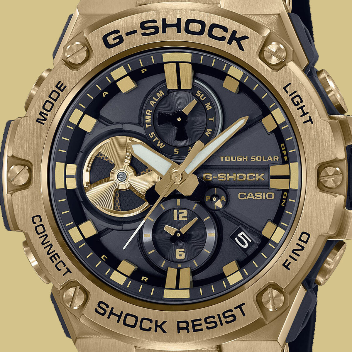 メタルの質感を生かしたスタイリッシュなG-SHOCK【G-STEEL】に“黒金”の