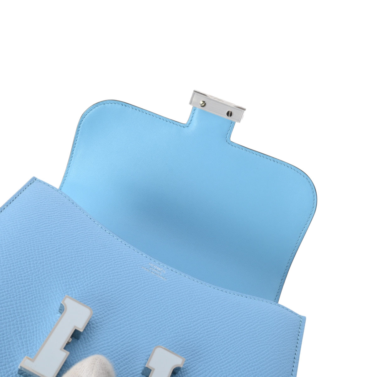 エルメス コンスタンス ミニ18 ミロワール セレステ/シルバーラッカー