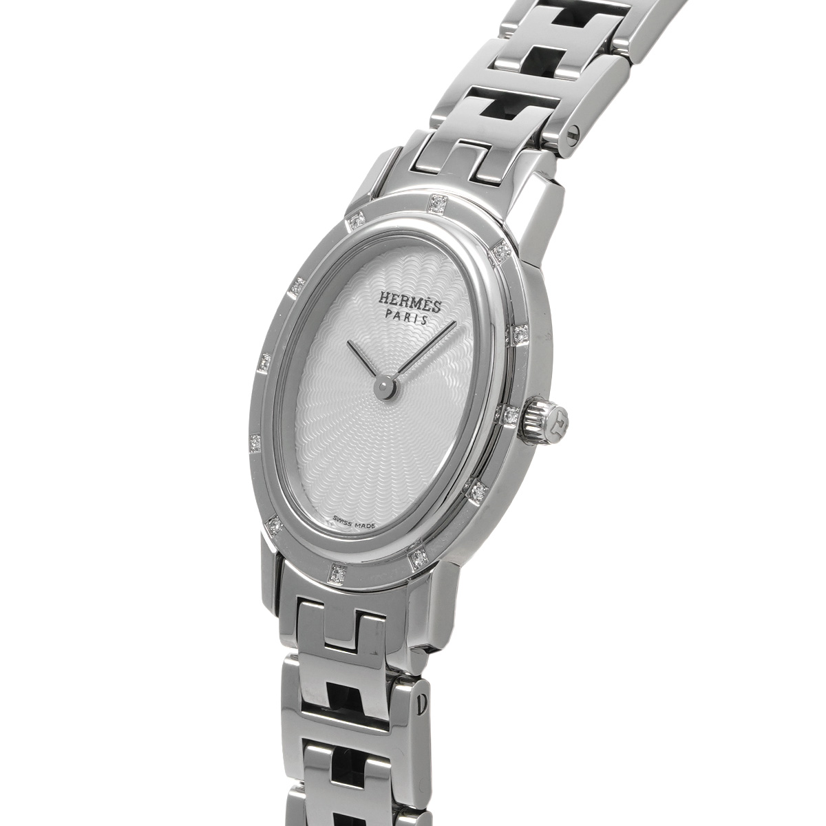 エルメス クリッパー オーバル C01.230 ホワイトシェル ユニセックス