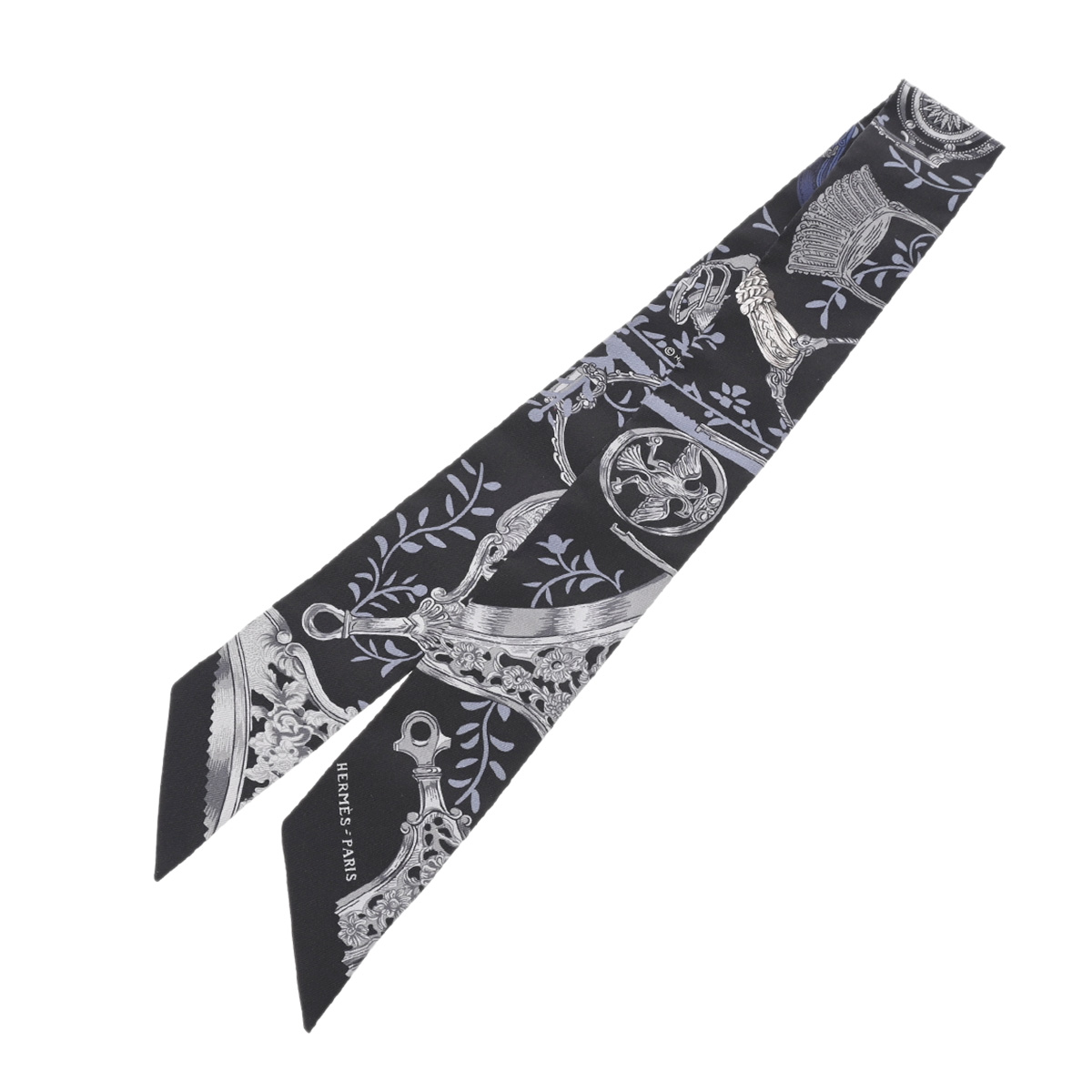 エルメス ツイリー ETRIERS REMIX ブラック 063502T シルク100