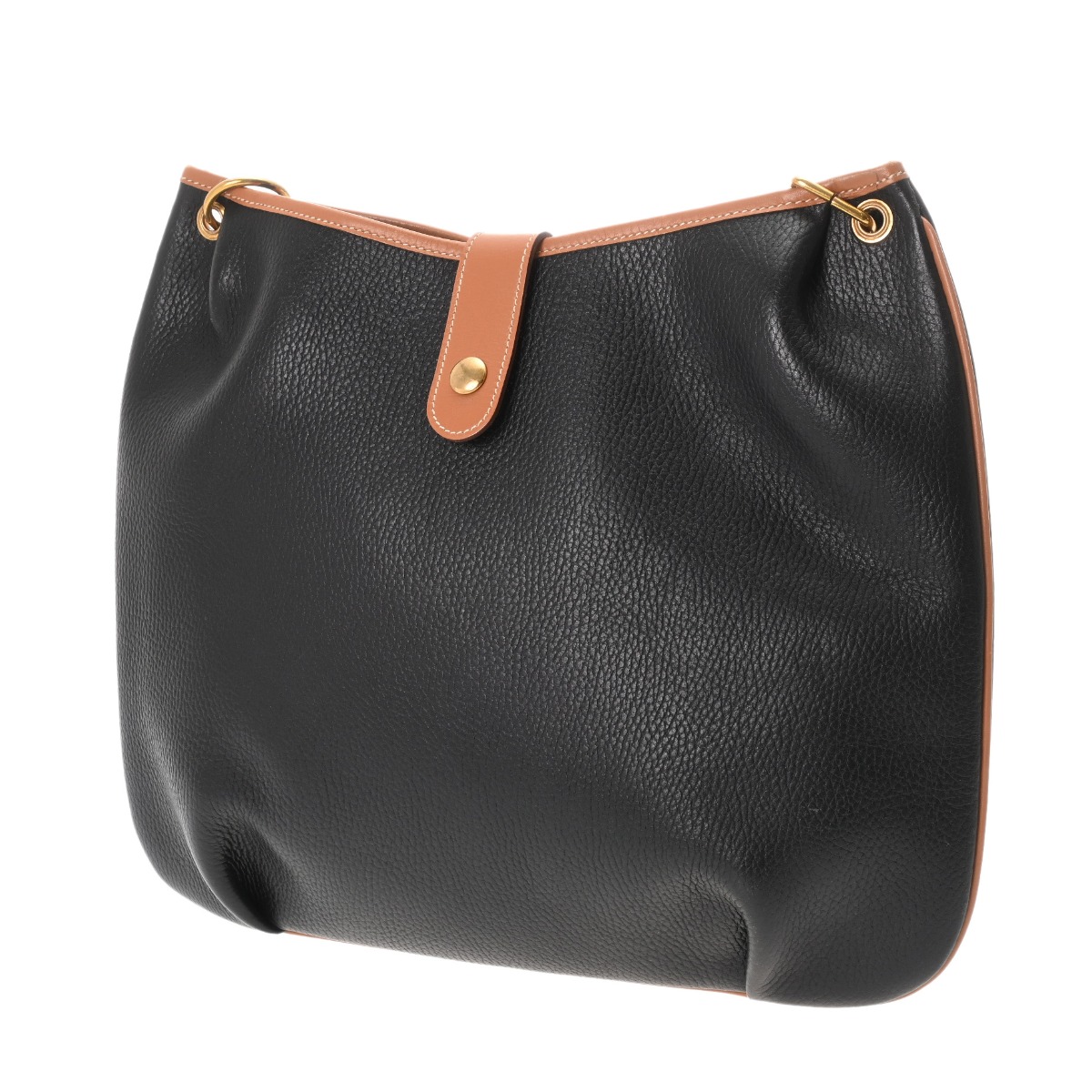 エルメス ショルダーバッグ ブラック/ナチュラル アルデンヌ