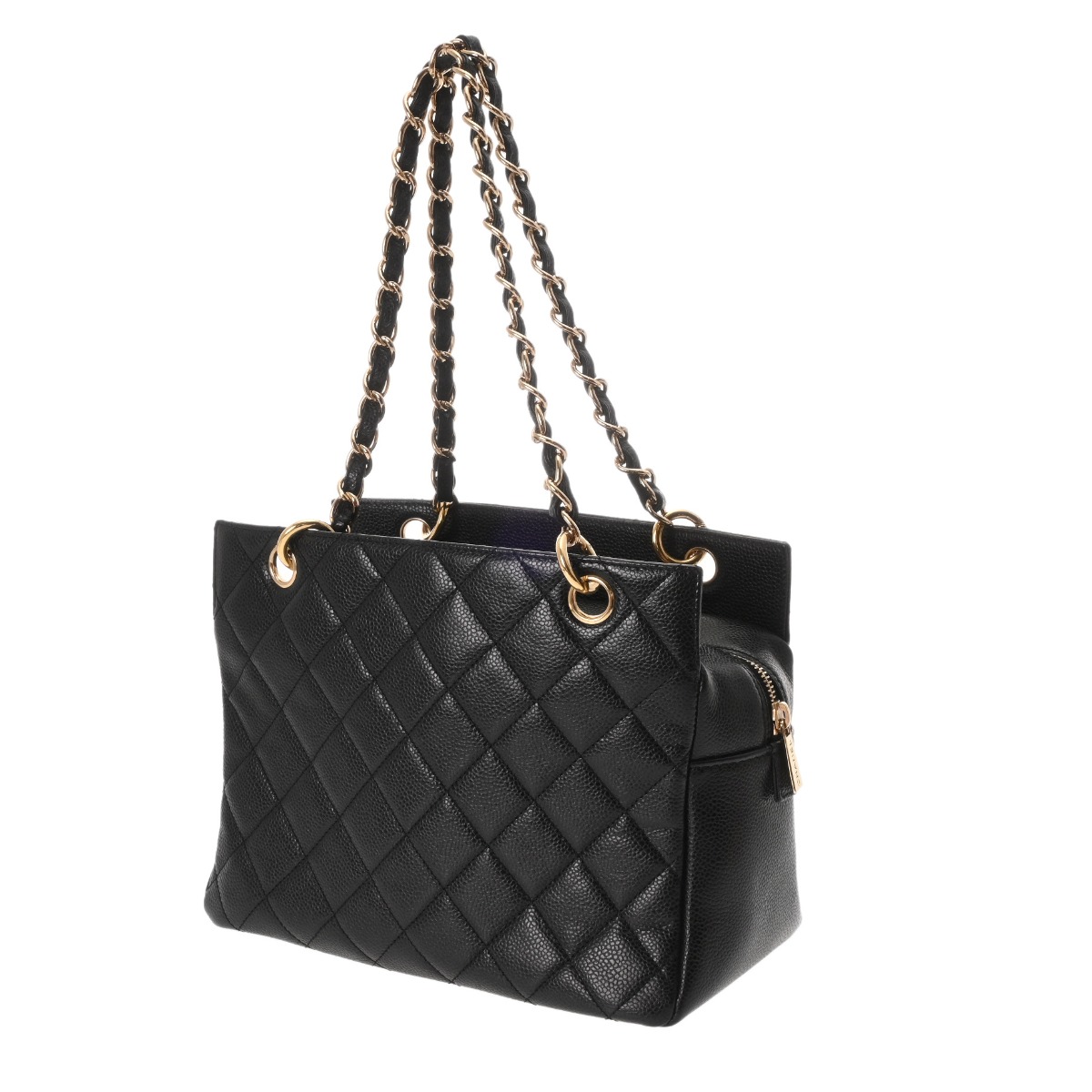 シャネル マトラッセ PTT チェーントート ブラック A18004 キャビア
