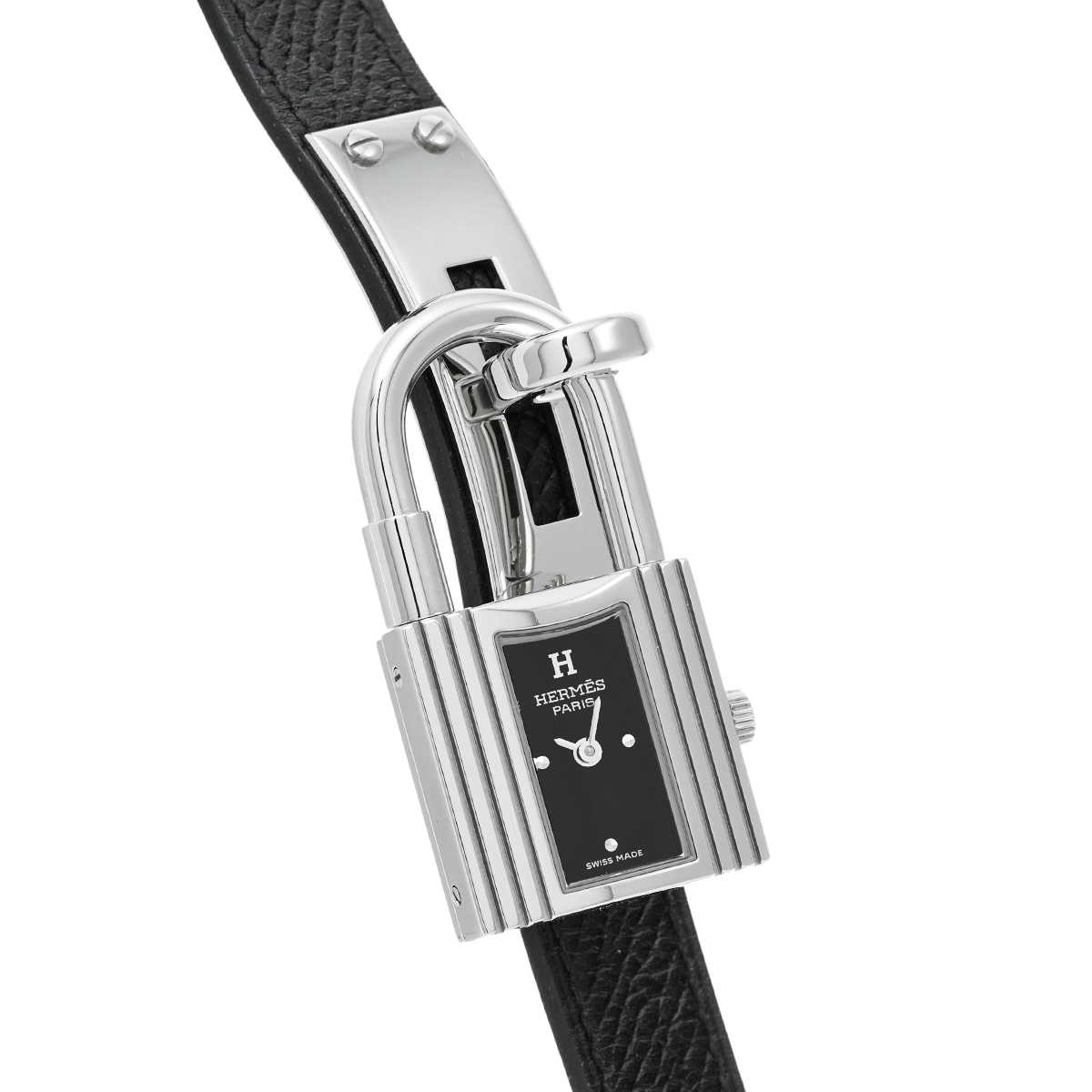 エルメス ケリーウォッチ KE1.210 ブラック レディース 時計 【中古