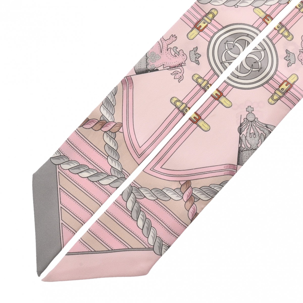 エルメス ツイリー GRANDE TENUE ピンク系マルチカラー シルク100