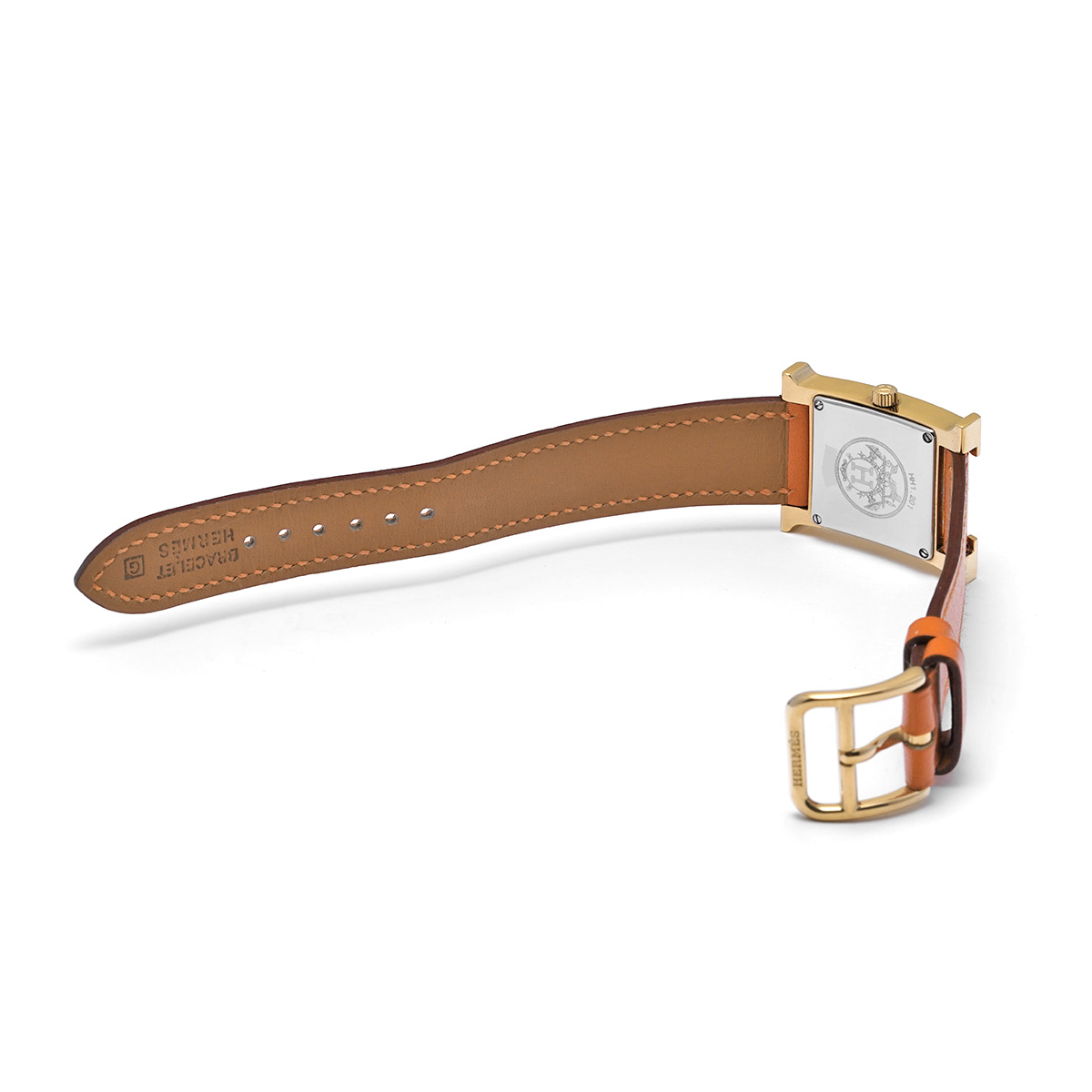 エルメス Hウォッチ HH1.201 オレンジ レディース 時計 【中古