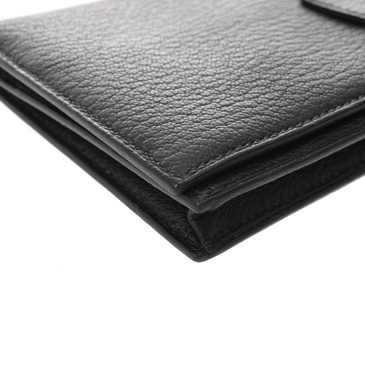 エルメス ベアンスフレ ブラック シェーブル ユニセックス 財布 【中古