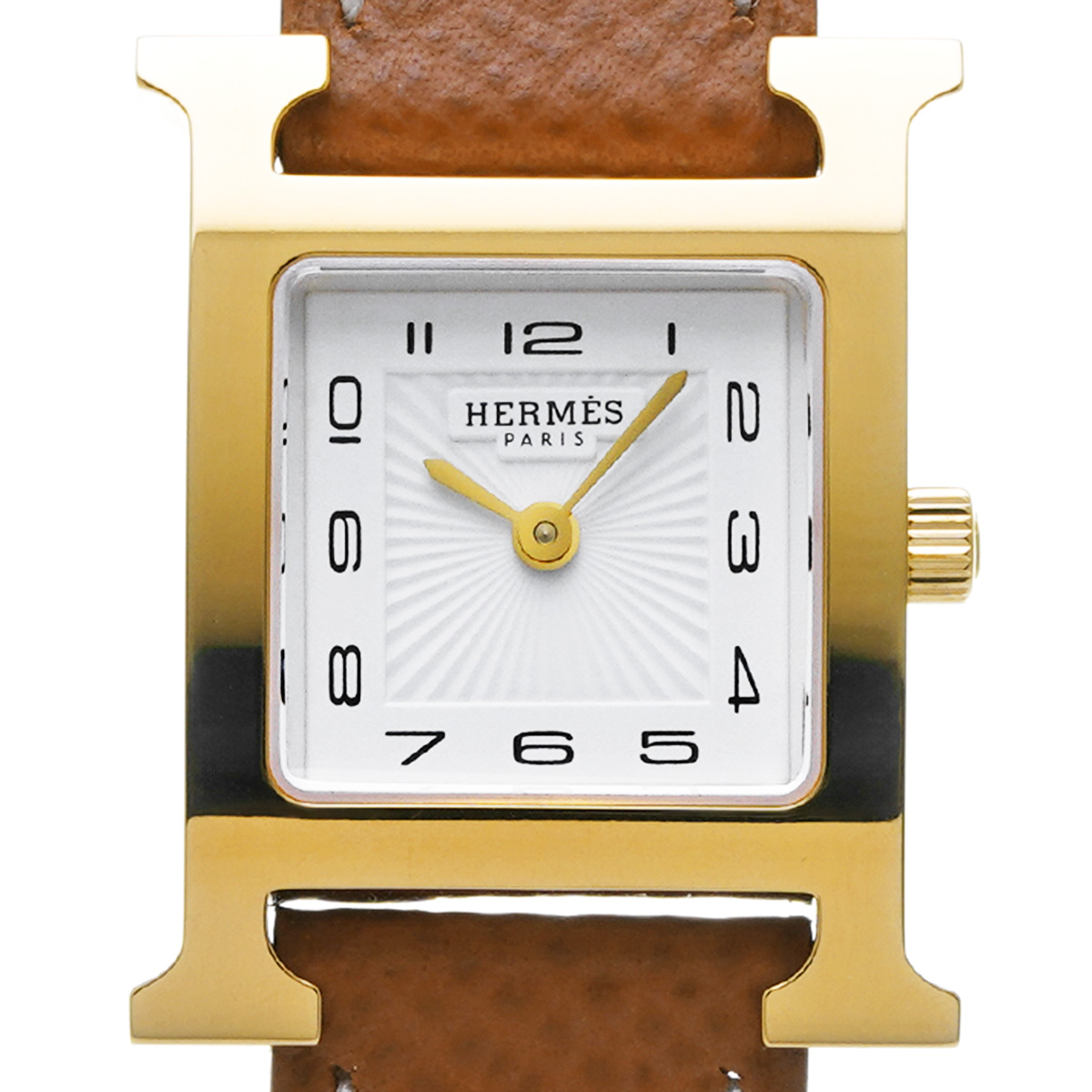 エルメス Hウォッチ HH1.201 ホワイト レディース 時計 【中古