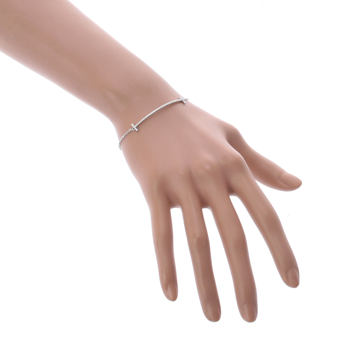 ティファニー Tスマイル ブレスレット シルバー K18ホワイトゴールド