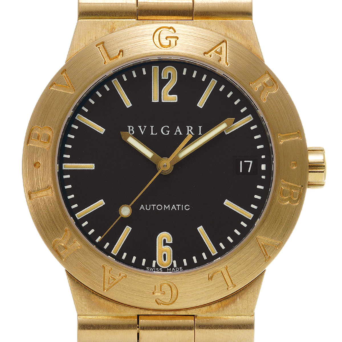 ブルガリ / BVLGARI ディアゴノ スポーツ デイト LCV35G ブラック