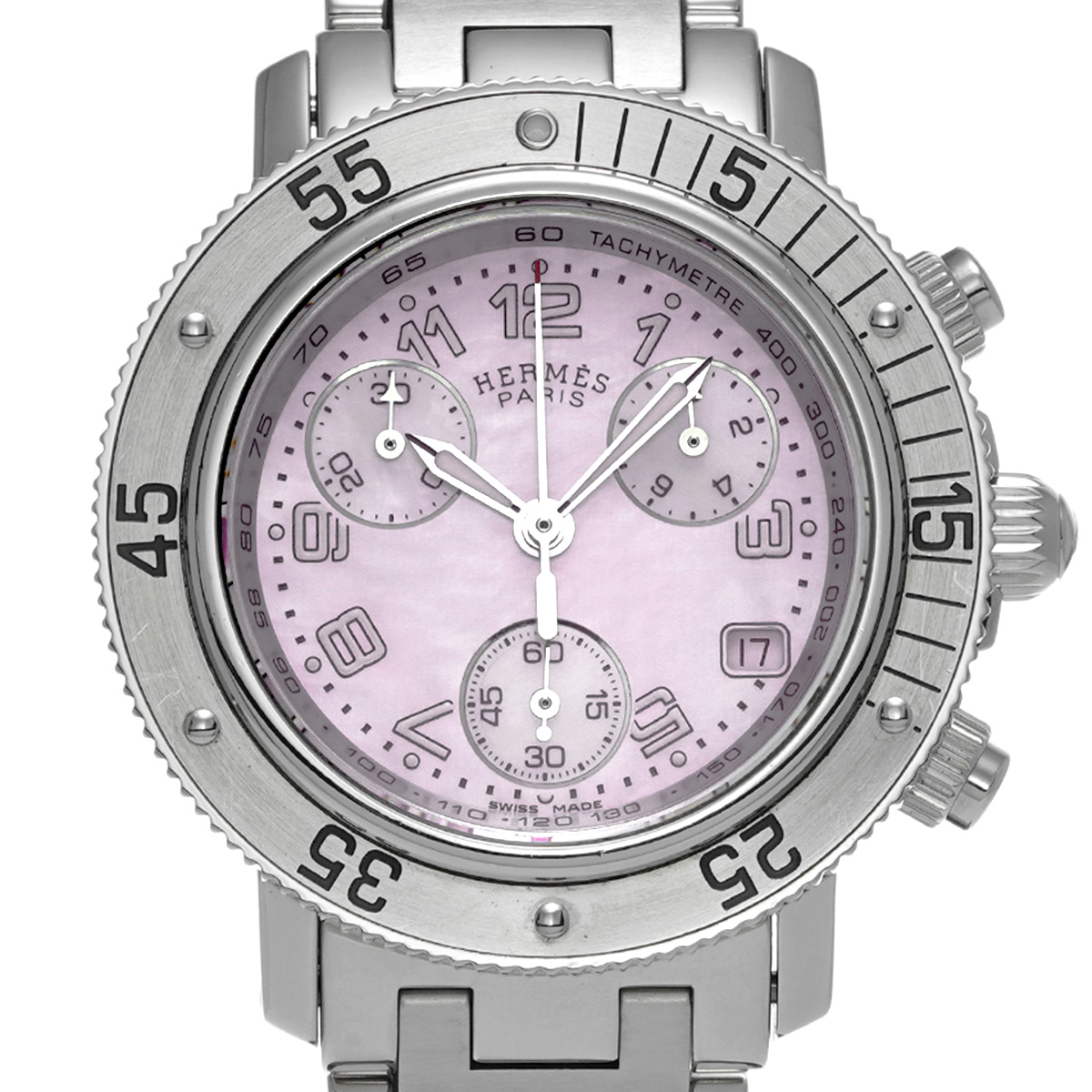 エルメス クリッパー ダイバー クロノグラフ CL2.310 ピンクシェル