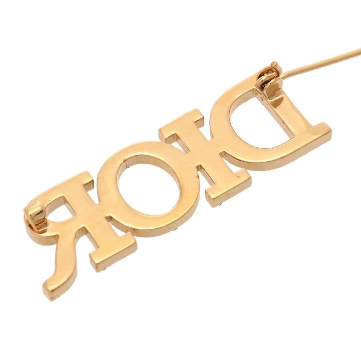 ディオール Dio(r)evolution ブローチ ゴールド/ホワイト