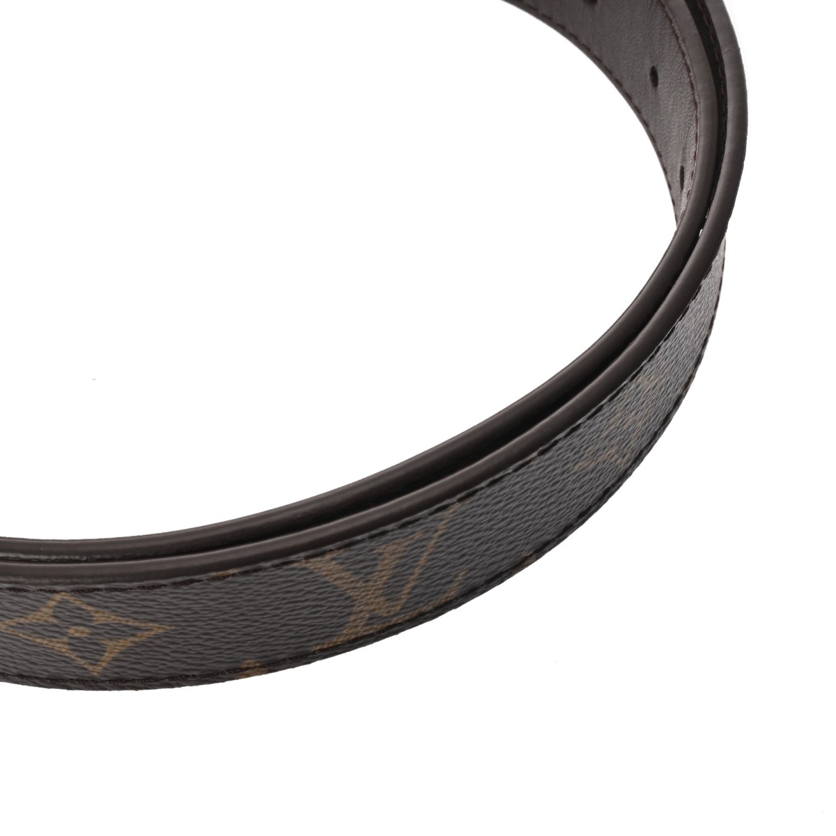 ルイ ヴィトン モノグラム サンチュール LVカット ベルト #90 ブラウン