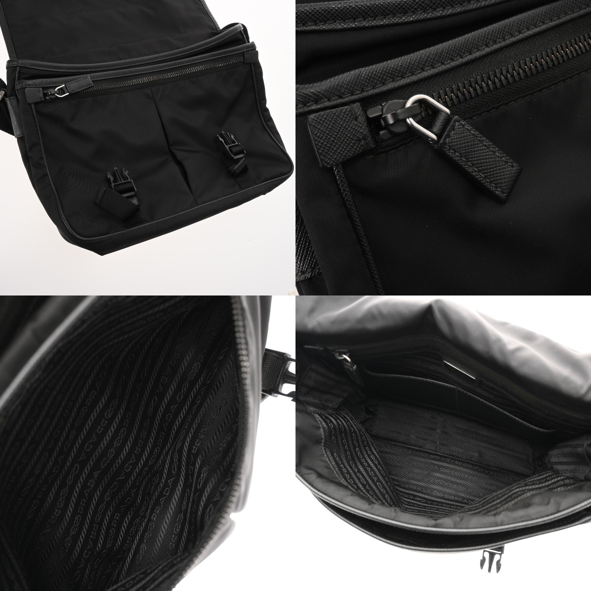 プラダ メッセンジャーバッグ ブラック 2VD768 ナイロン メンズ バッグ