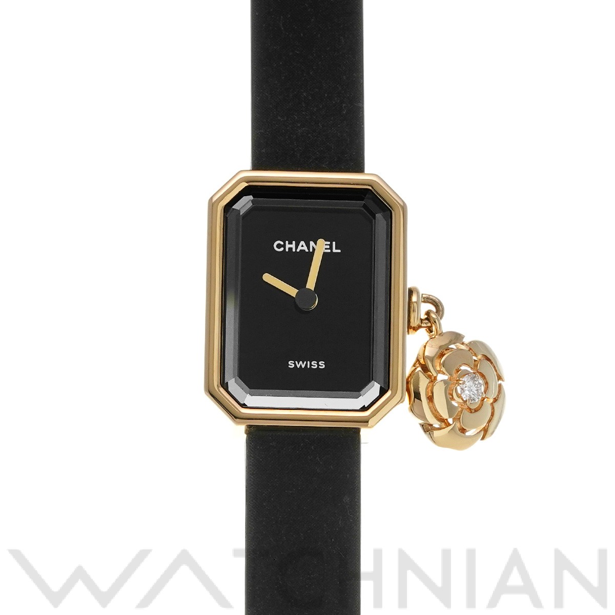 シャネル プルミエール カメリア H6361 ブラックラッカー レディース