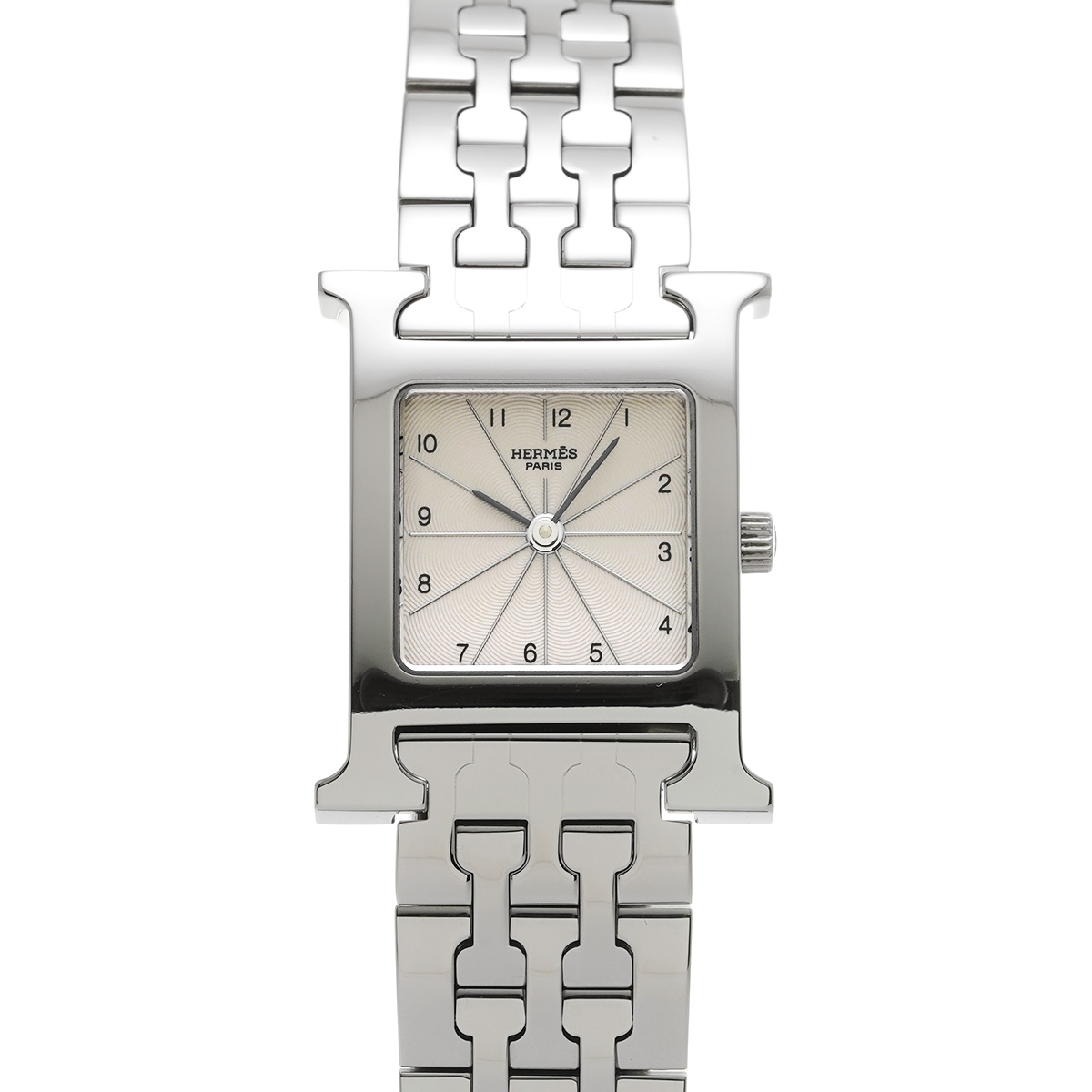 エルメス Hウォッチ HH1.210 アイボリー レディース 時計 【中古