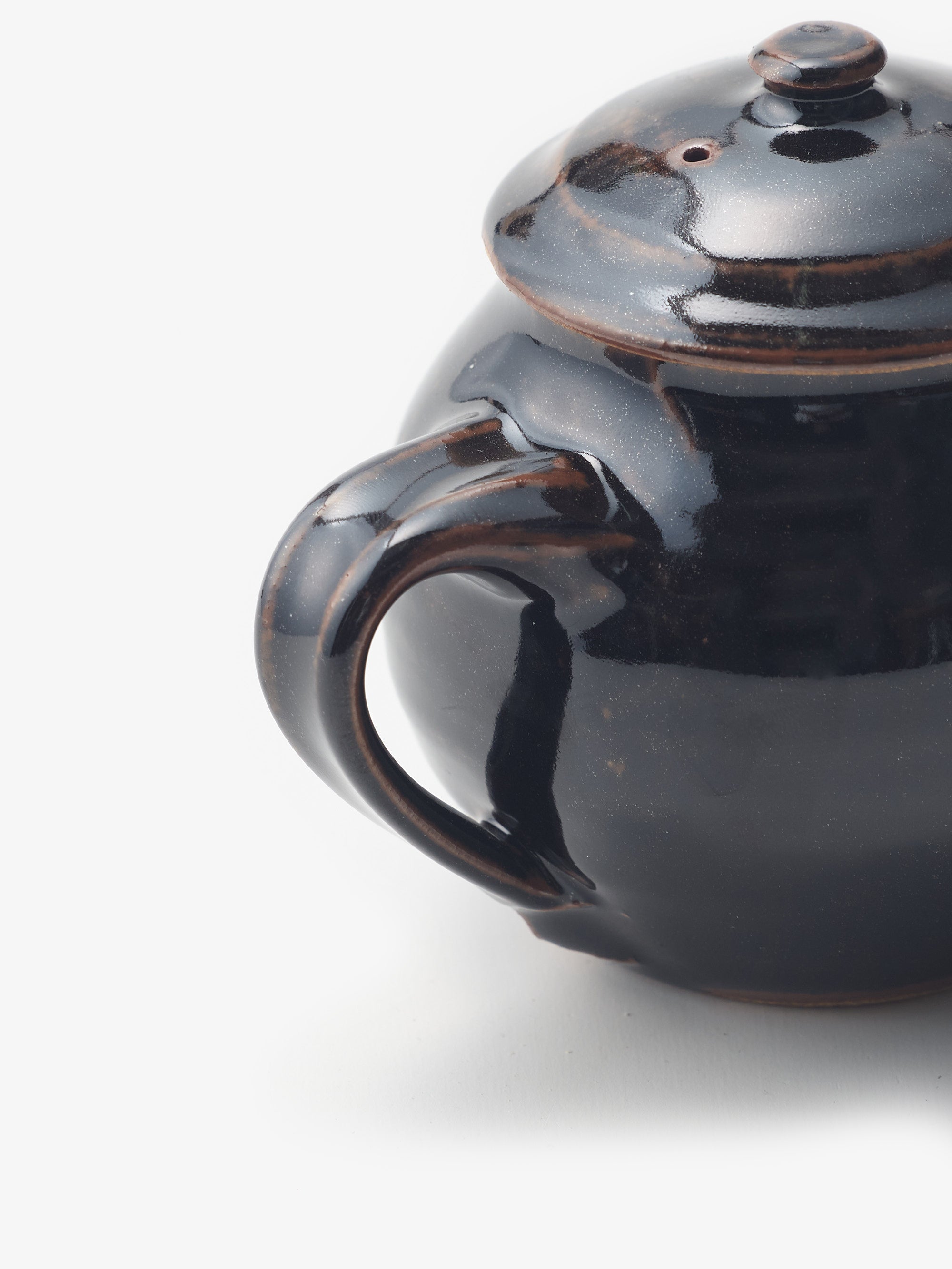 ティーポット 黒/えのきだ窯