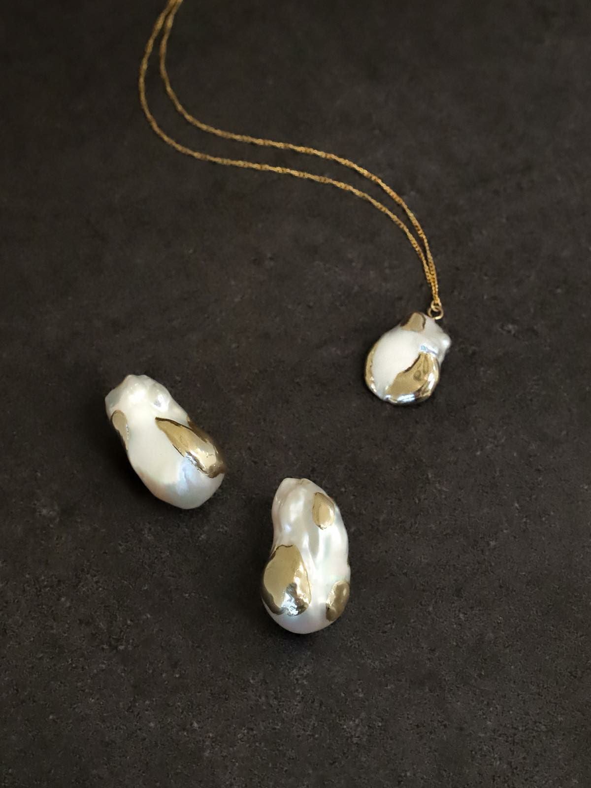 Baroque Pearl Ear Accessory＆Necklace 【WDP-ST-01】 バロックパール