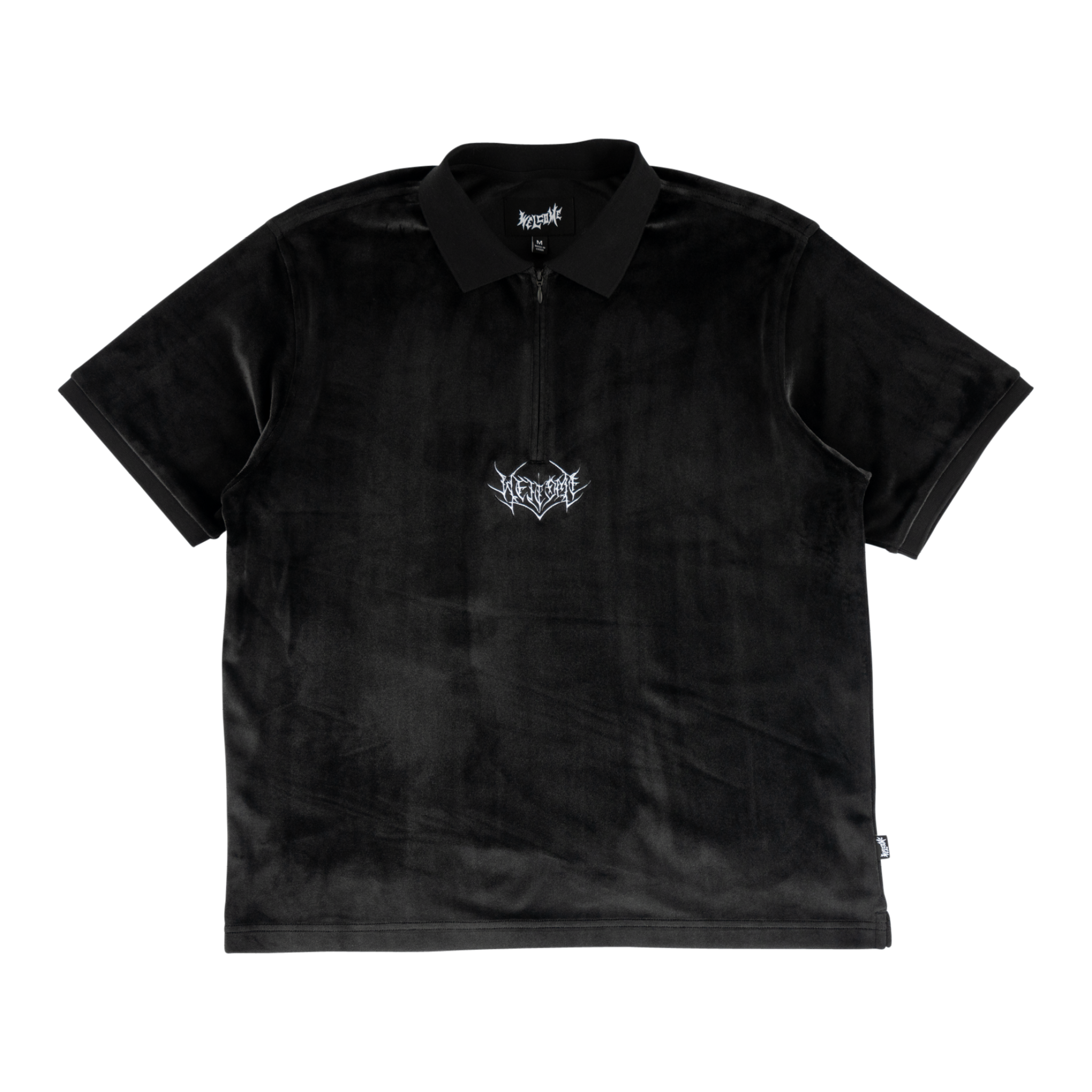 Grain Embroidered Velour Zip Polo – Welcome Skateboards